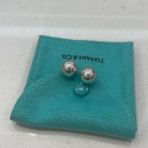 Tiffany sterling silver ball earrings